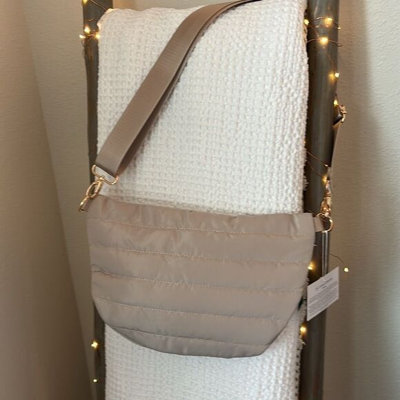 - Pretty Simple Jolie Puffer Bum  Bag in Sand - Picture 7 of 7